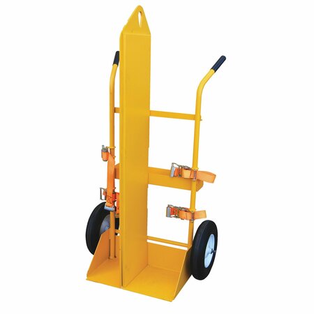 VESTIL Steel Torch Cart-Lift Eye-Fire Proof with Foam Filled Wheels, 500 lb Capacity, Yellow CYL-EH-FP-FF